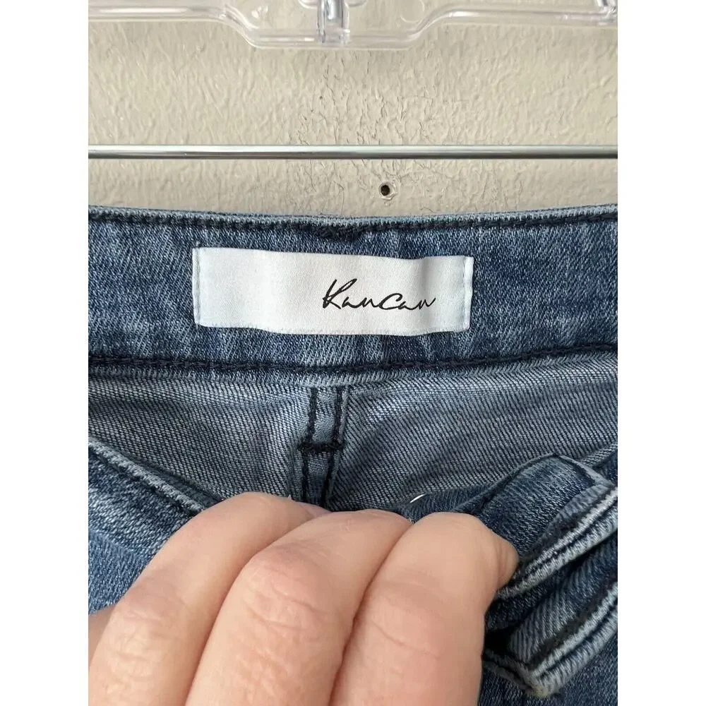 KanCan Skinny Jeans Womens 30 Distressed Whiskered Mid Rise Stretch Denim - Picture 5 of 11